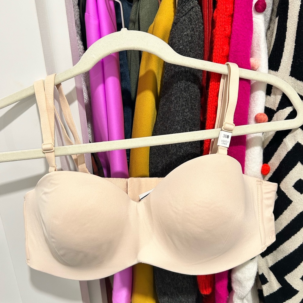 NWT PINK Victoria's Secret Nude Strapless Bra